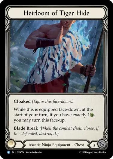 Heirloom of Tiger Hide [ZEN004] (Part the Mistveil Zen Blitz Deck) | Good Games Cannington