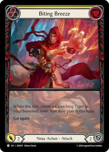 Biting Breeze (Yellow) [ZEN017] (Part the Mistveil Zen Blitz Deck) | Good Games Cannington