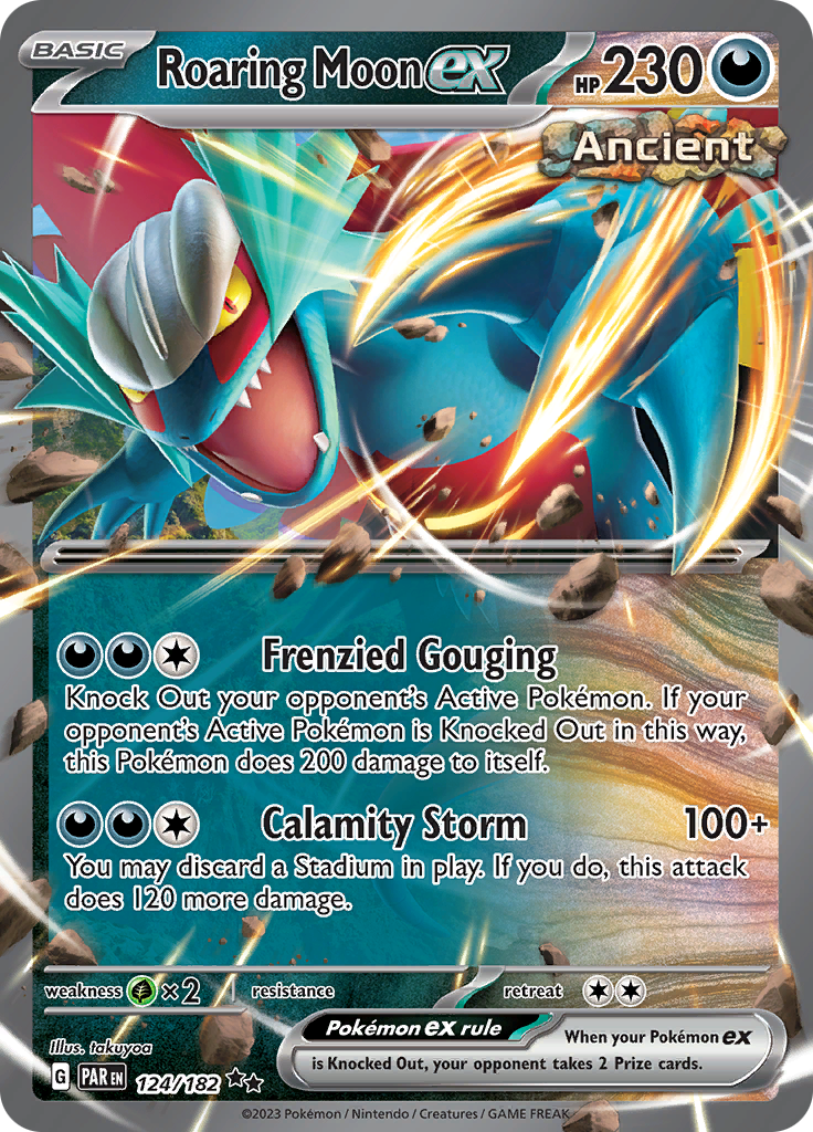 Roaring Moon ex (124/182) [Scarlet & Violet: Paradox Rift] | Good Games Cannington