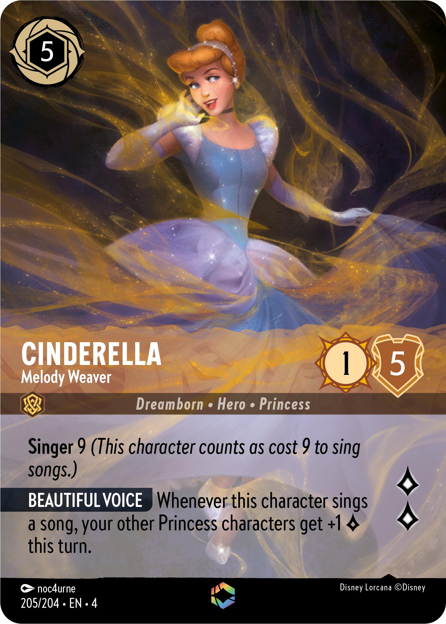 Cinderella - Melody Weaver (Enchanted) (205/204) [Ursula's Return] | Good Games Cannington
