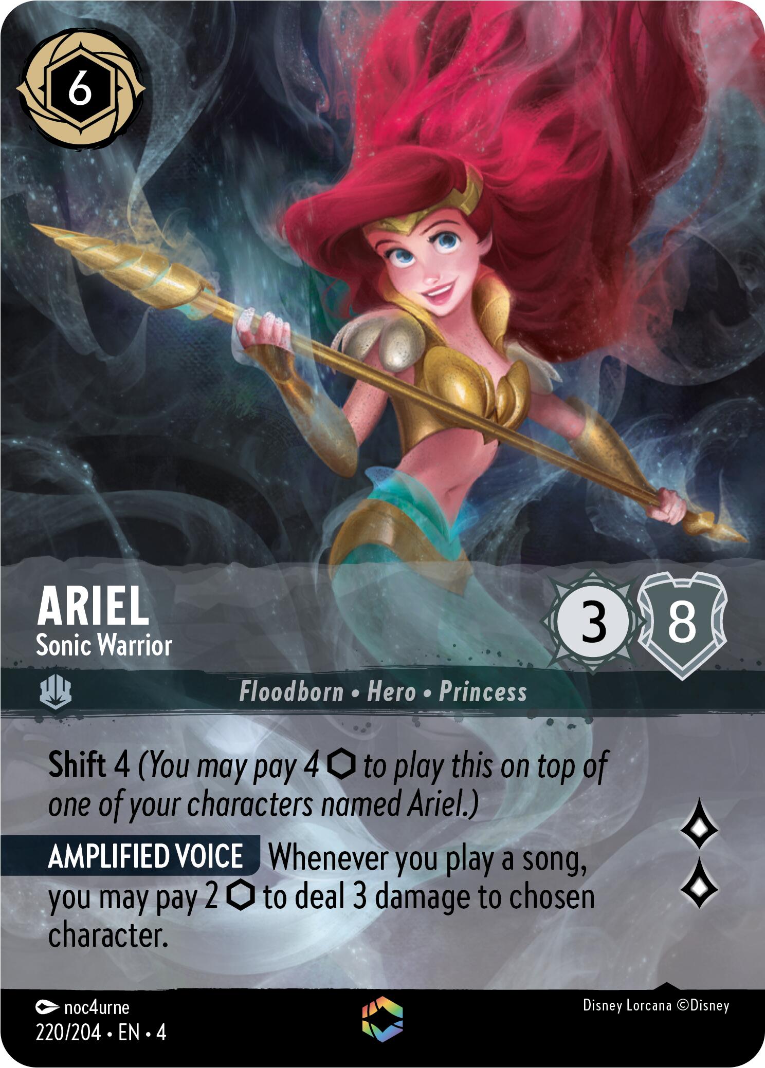Ariel - Sonic Warrior (Enchanted) (220/204) [Ursula's Return] | Good Games Cannington