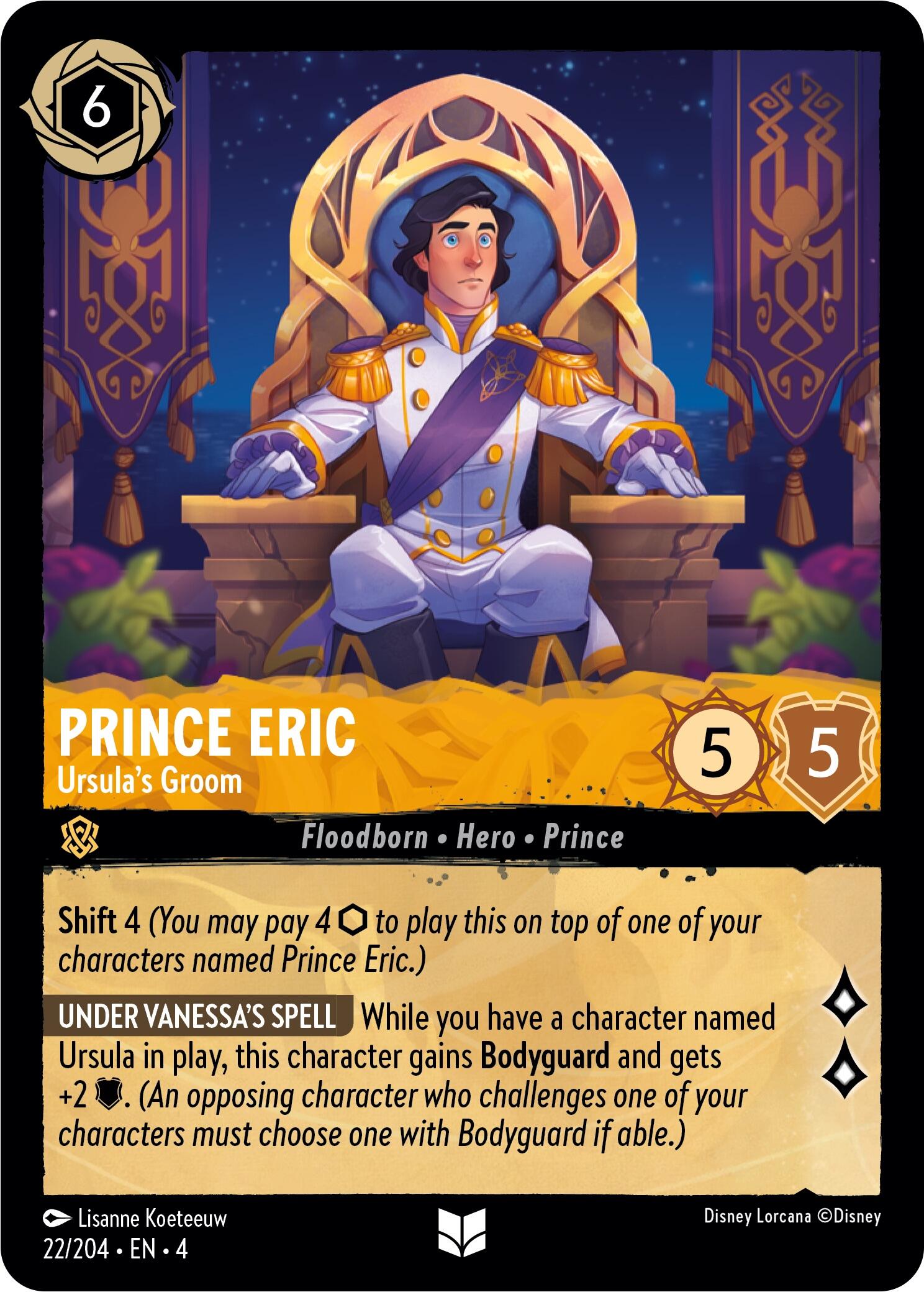 Prince Eric - Ursula's Groom (22/204) [Ursula's Return] | Good Games Cannington