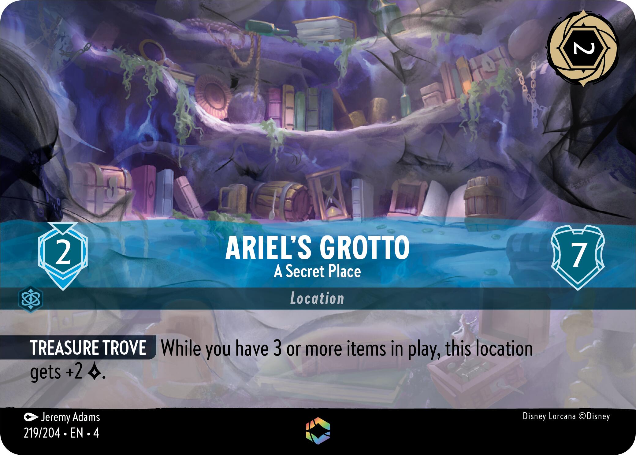 Ariel's Grotto - A Secret Place (Enchanted) (219/204) [Ursula's Return] | Good Games Cannington