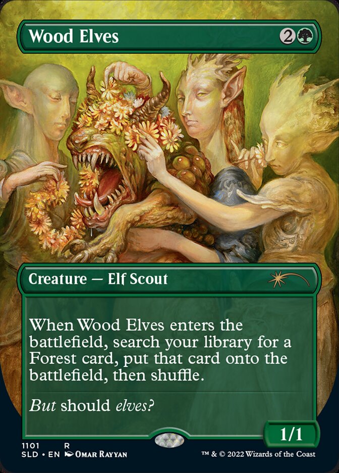 Wood Elves (Borderless) [Secret Lair Drop Series] | Good Games Cannington