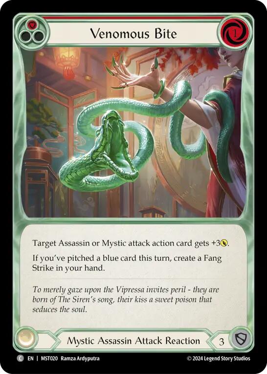 Venomous Bite (Red) [MST020] (Part the Mistveil)  Rainbow Foil | Good Games Cannington