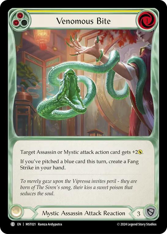 Venomous Bite (Yellow) [MST021] (Part the Mistveil) | Good Games Cannington