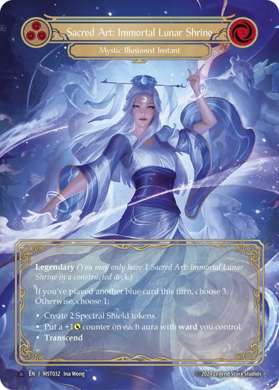 Sacred Art: Immortal Lunar Shrine // Inner Chi (Marvel) [MST032] (Part the Mistveil)  Cold Foil | Good Games Cannington
