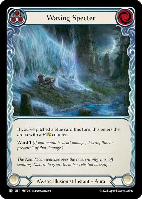 Waxing Specter (Blue) [MST045] (Part the Mistveil)  Rainbow Foil | Good Games Cannington