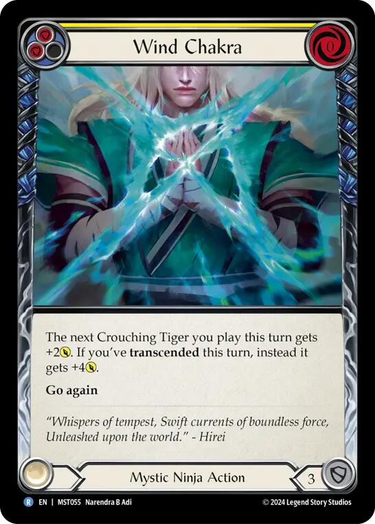 Wind Chakra (Yellow) [MST055] (Part the Mistveil)  Rainbow Foil | Good Games Cannington