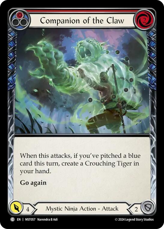 Companion of the Claw (Red) [MST057] (Part the Mistveil)  Rainbow Foil | Good Games Cannington
