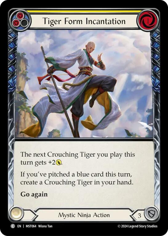 Tiger Form Incantation (Yellow) [MST064] (Part the Mistveil)  Rainbow Foil | Good Games Cannington