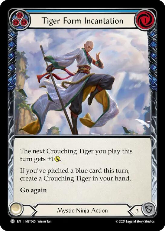 Tiger Form Incantation (Blue) [MST065] (Part the Mistveil)  Rainbow Foil | Good Games Cannington