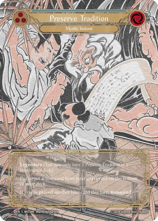 Preserve Tradition // Inner Chi (Marvel) [MST099] (Part the Mistveil)  Cold Foil | Good Games Cannington