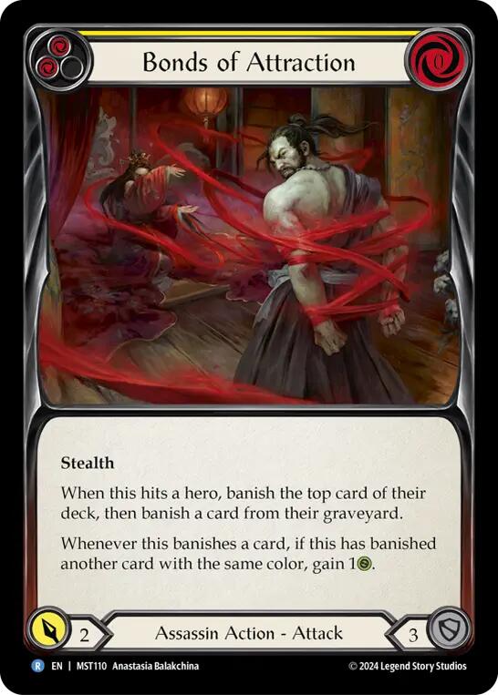 Bonds of Attraction (Yellow) [MST110] (Part the Mistveil)  Rainbow Foil | Good Games Cannington