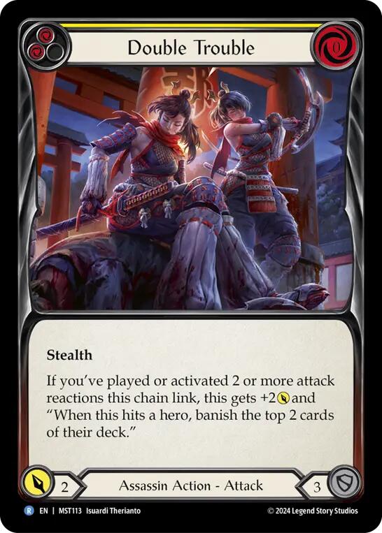 Double Trouble (Yellow) [MST113] (Part the Mistveil)  Rainbow Foil | Good Games Cannington