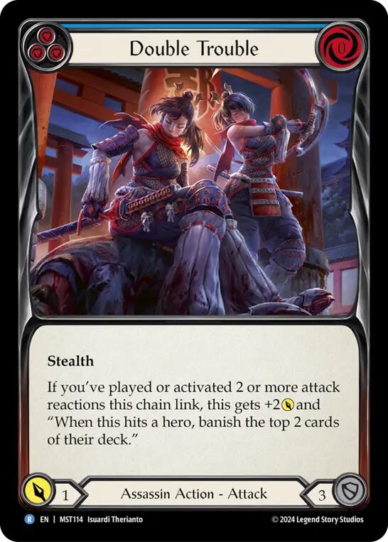 Double Trouble (Blue) [MST114] (Part the Mistveil)  Rainbow Foil | Good Games Cannington