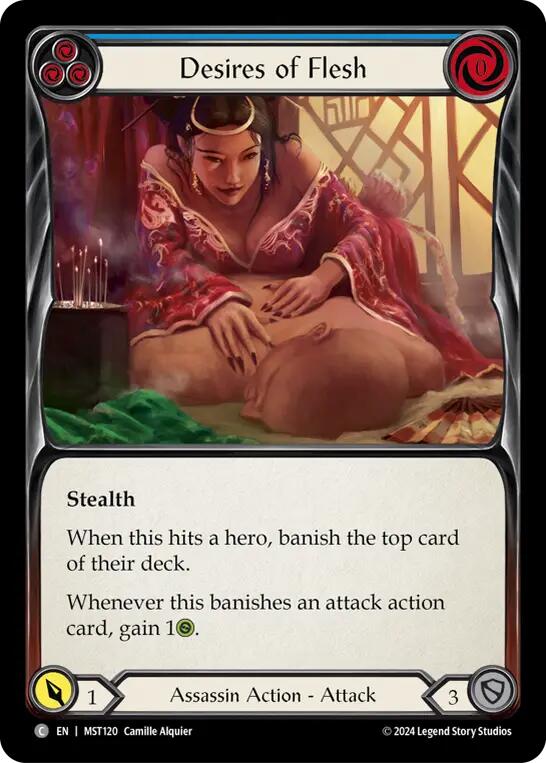 Desires of Flesh (Blue) [MST120] (Part the Mistveil)  Rainbow Foil | Good Games Cannington