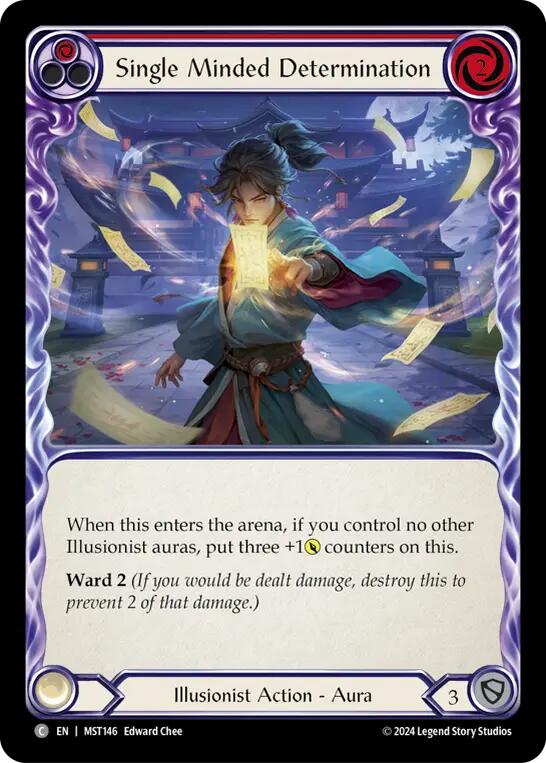 Single Minded Determination (Red) [MST146] (Part the Mistveil)  Rainbow Foil | Good Games Cannington