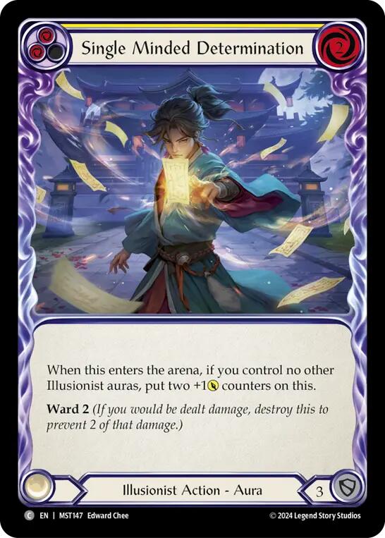Single Minded Determination (Yellow) [MST147] (Part the Mistveil)  Rainbow Foil | Good Games Cannington