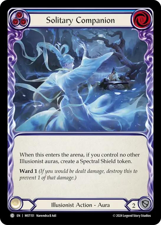 Solitary Companion (Blue) [MST151] (Part the Mistveil)  Rainbow Foil | Good Games Cannington