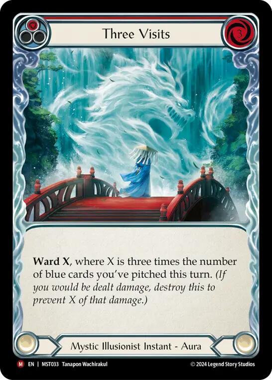 Three Visits [MST033] (Part the Mistveil)  Rainbow Foil | Good Games Cannington