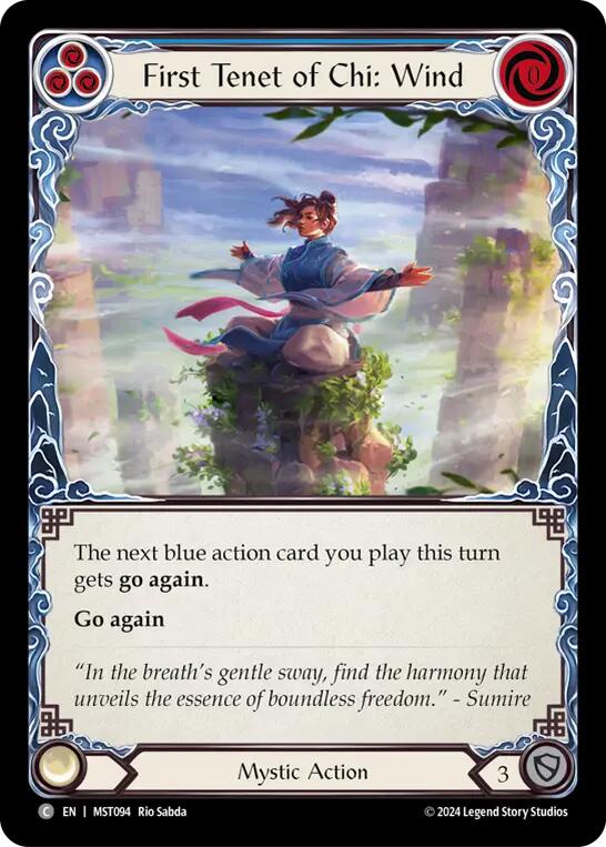 First Tenet of Chi: Wind [MST094] (Part the Mistveil)  Rainbow Foil | Good Games Cannington