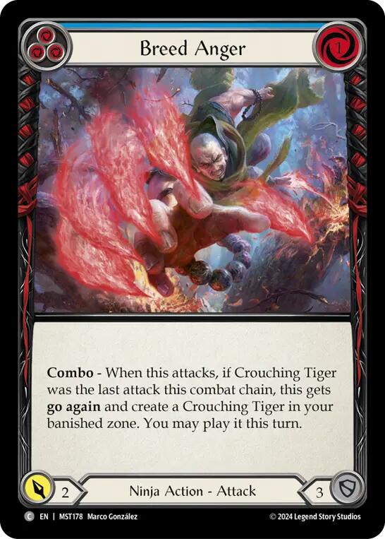 Breed Anger (Blue) [MST178] (Part the Mistveil)  Rainbow Foil | Good Games Cannington