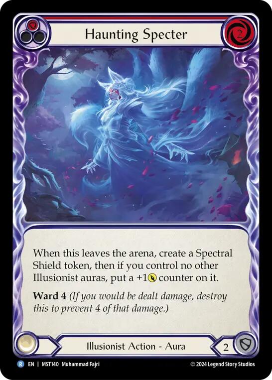 Haunting Specter (Red) [MST140] (Part the Mistveil)  Rainbow Foil | Good Games Cannington