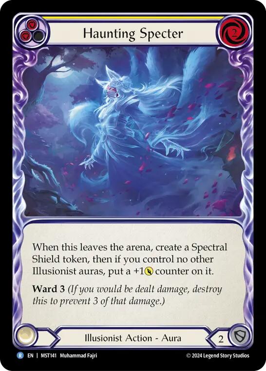 Haunting Specter (Yellow) [MST141] (Part the Mistveil)  Rainbow Foil | Good Games Cannington