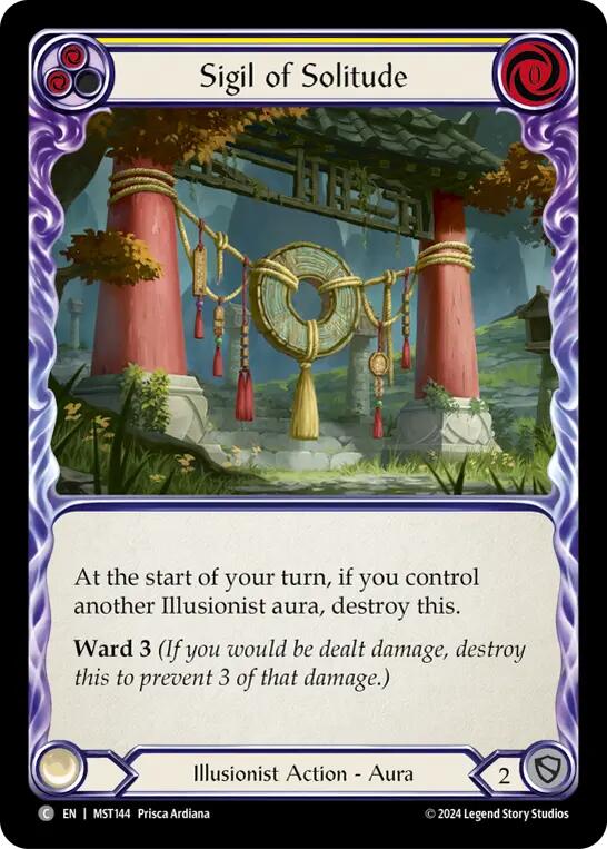Sigil of Solitude (Yellow) [MST144] (Part the Mistveil)  Rainbow Foil | Good Games Cannington