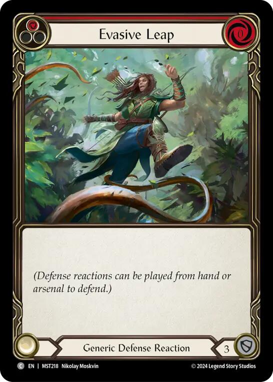 Evasive Leap (Red) [MST218] (Part the Mistveil)  Rainbow Foil | Good Games Cannington