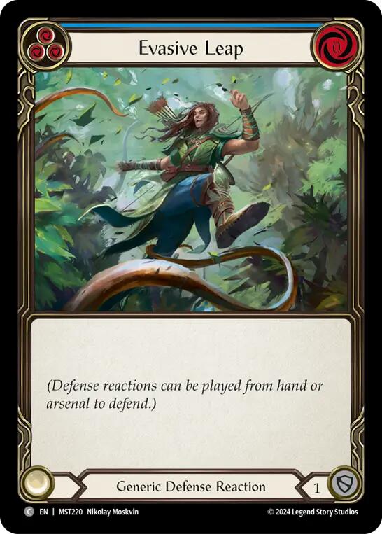Evasive Leap (Blue) [MST220] (Part the Mistveil)  Rainbow Foil | Good Games Cannington