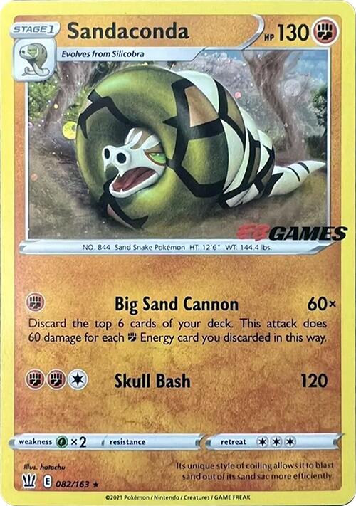 Sandaconda (082/163) (EB Games Exclusive) [Sword & Shield: Battle Styles] | Good Games Cannington