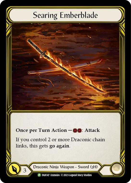 Searing Emberblade (Golden) [FAB147] (Promo)  Cold Foil | Good Games Cannington