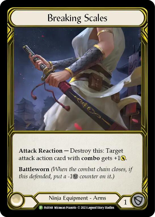 Breaking Scales (Golden) [FAB148] (Promo)  Cold Foil | Good Games Cannington