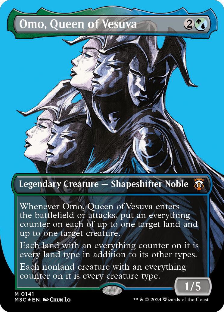 Omo, Queen of Vesuva (Borderless) (Ripple Foil) [Modern Horizons 3 Commander] | Good Games Cannington