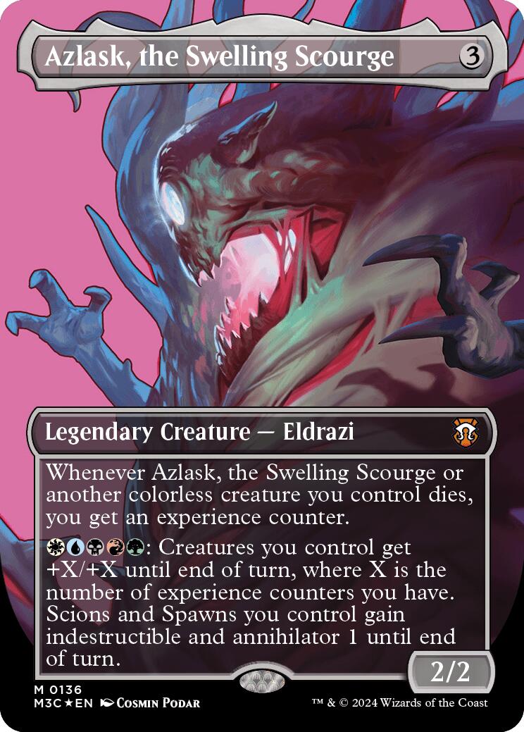 Azlask, the Swelling Scourge (Borderless) (Ripple Foil) [Modern Horizons 3 Commander] | Good Games Cannington