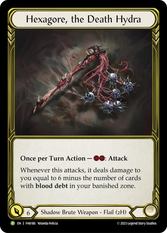Hexagore, the Death Hydra (Golden) [FAB186] (Promo)  Cold Foil | Good Games Cannington