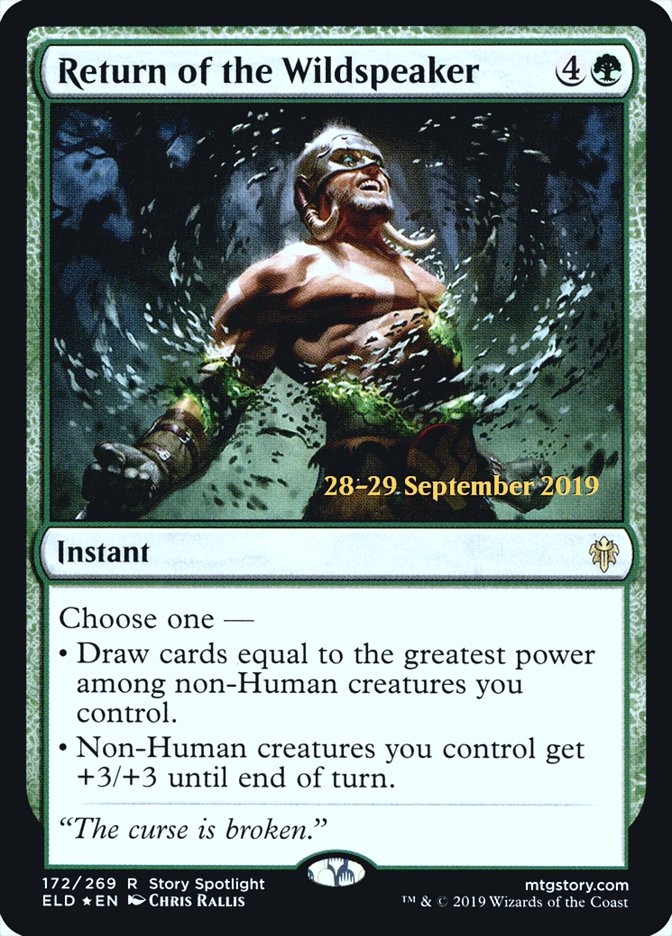 Return of the Wildspeaker [Throne of Eldraine Prerelease Promos] | Good Games Cannington