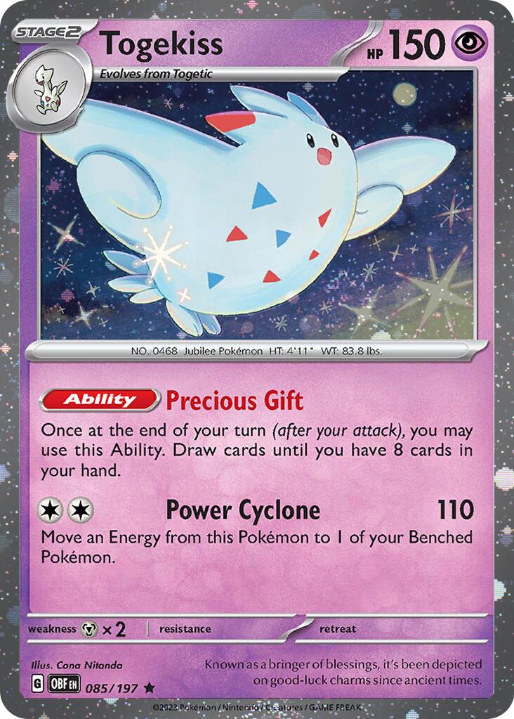 Togekiss (085/197) (Cosmos Holo) [Scarlet & Violet: Obsidian Flames] | Good Games Cannington