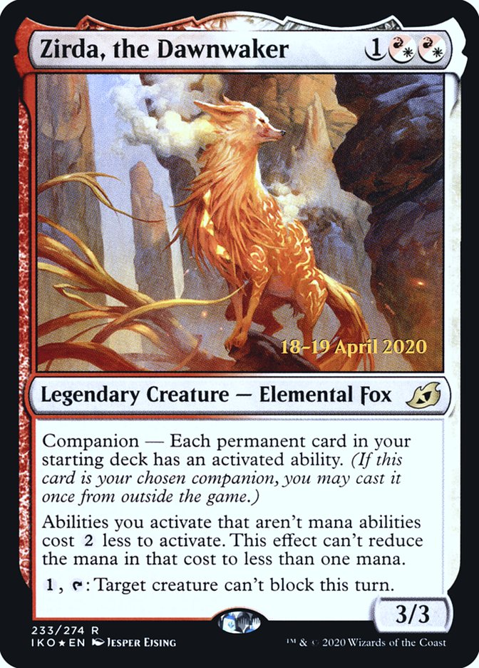 Zirda, the Dawnwaker [Ikoria: Lair of Behemoths Prerelease Promos] | Good Games Cannington