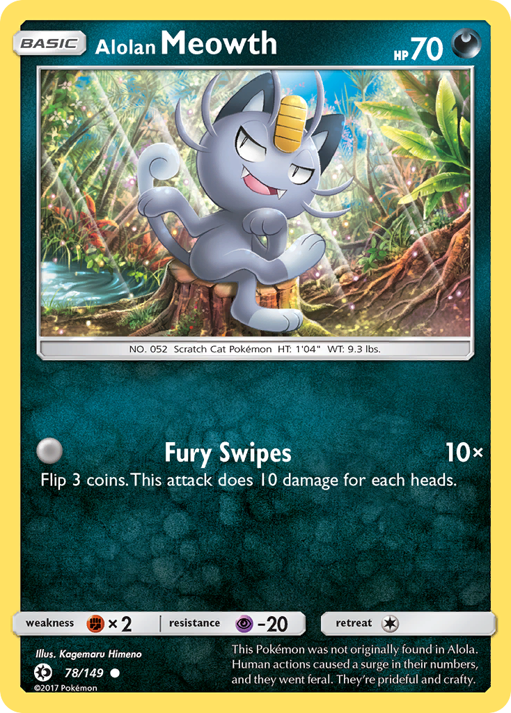 Alolan Meowth (78/149) [Sun & Moon: Base Set] | Good Games Cannington