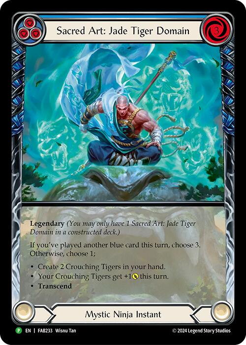 Sacred Art: Jade Tiger Domain [FAB233] (Promo)  Rainbow Foil | Good Games Cannington