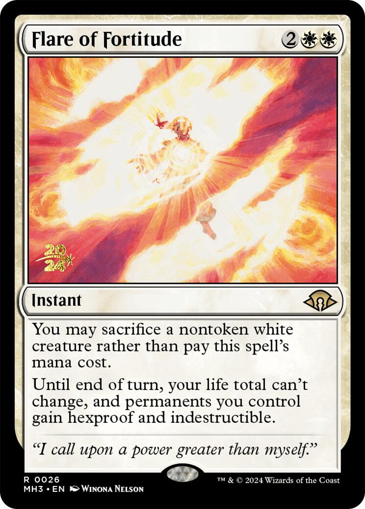 Flare of Fortitude [Modern Horizons 3 Prerelease Promos] | Good Games Cannington