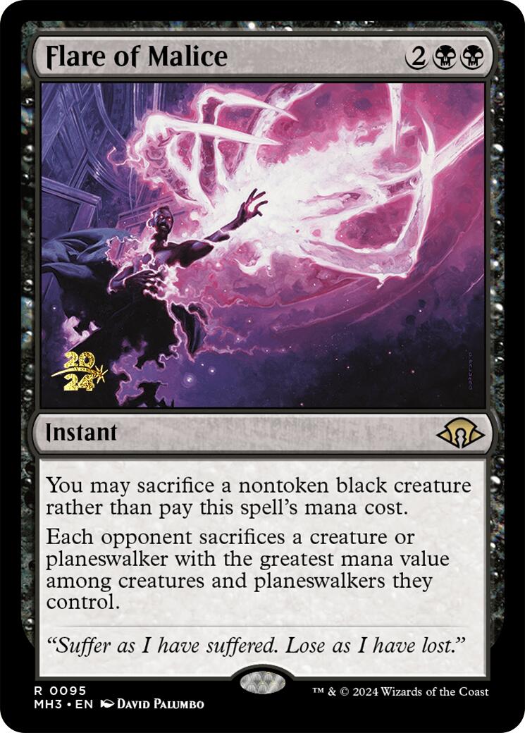 Flare of Malice [Modern Horizons 3 Prerelease Promos] | Good Games Cannington