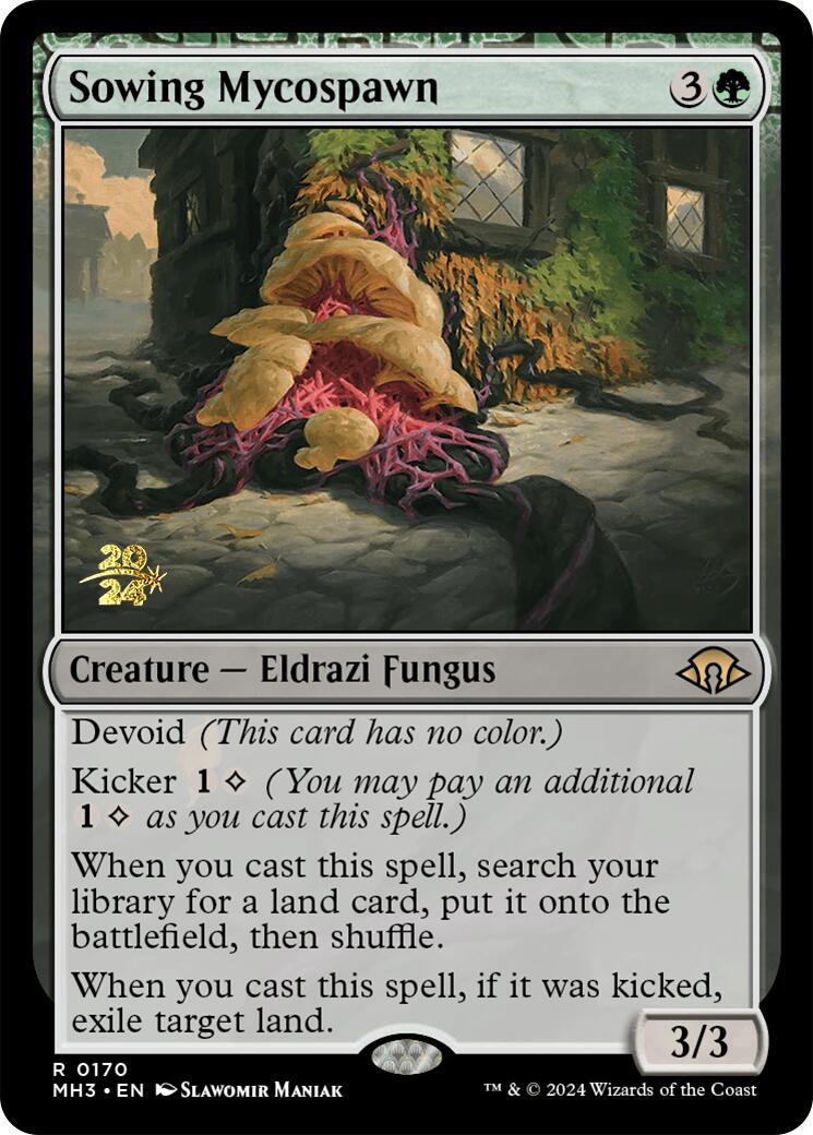 Sowing Mycospawn [Modern Horizons 3 Prerelease Promos] | Good Games Cannington