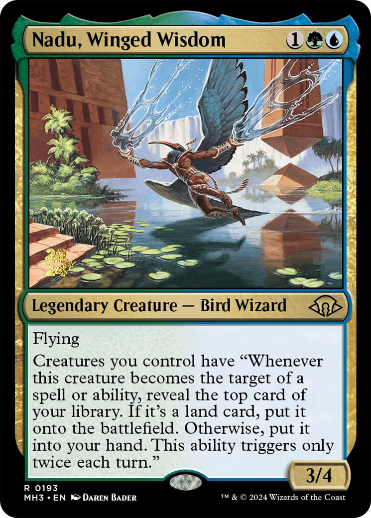 Nadu, Winged Wisdom [Modern Horizons 3 Prerelease Promos] | Good Games Cannington