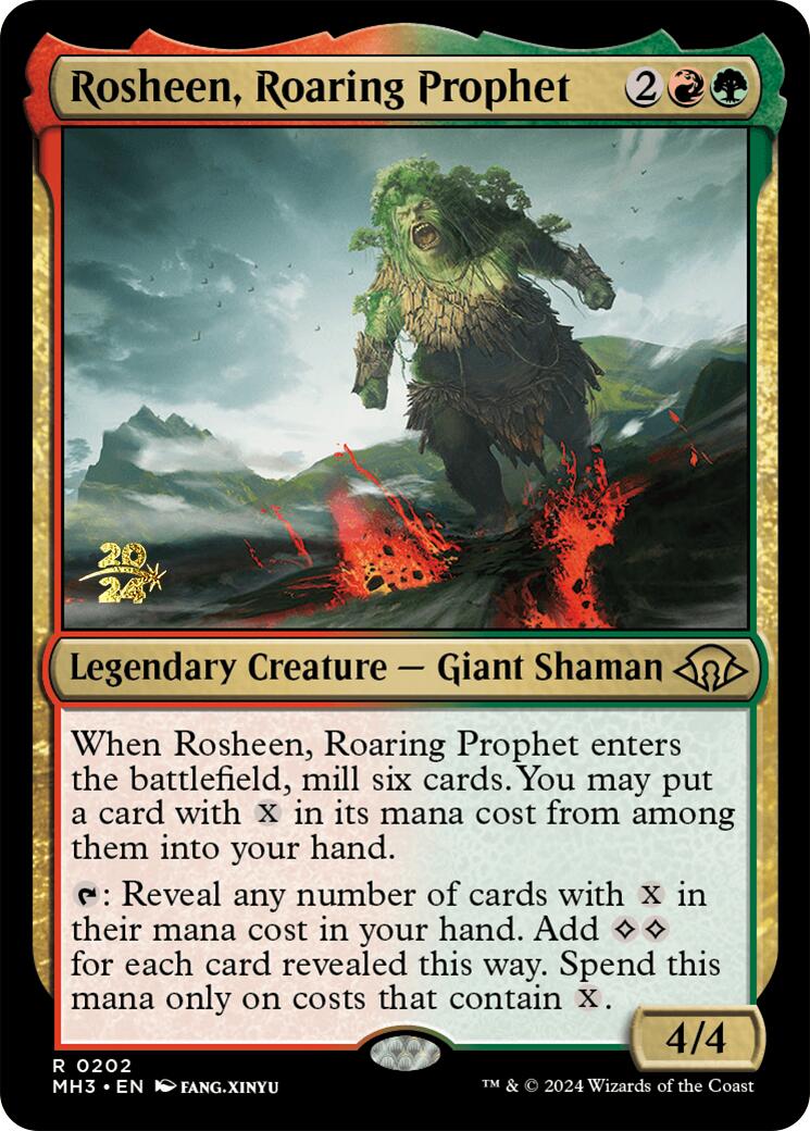 Rosheen, Roaring Prophet [Modern Horizons 3 Prerelease Promos] | Good Games Cannington