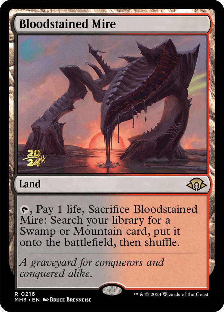 Bloodstained Mire [Modern Horizons 3 Prerelease Promos] | Good Games Cannington