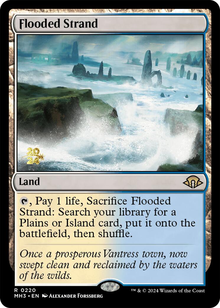 Flooded Strand [Modern Horizons 3 Prerelease Promos] | Good Games Cannington